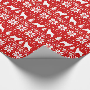 Cocker Spaniel Silhouetten Honden Kerstpatroon Cadeaupapier