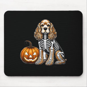 Cocker Spaniel Skelet Jack O Lantern Grappige Hond Muismat