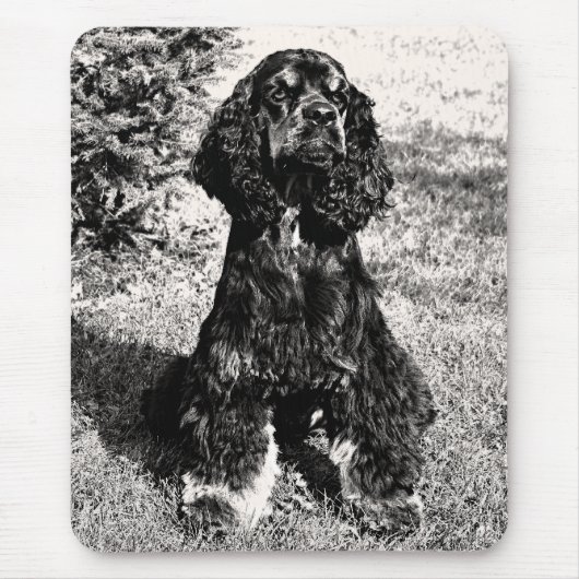 Cocker Spaniel Sketch Muismat (Voorkant)