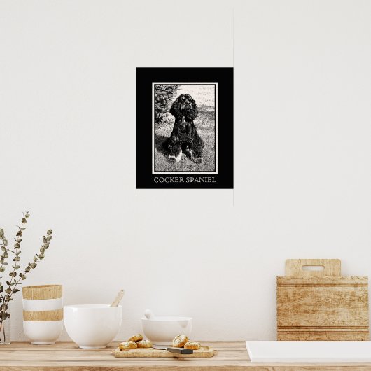 Cocker Spaniel Sketch Poster (Keuken)