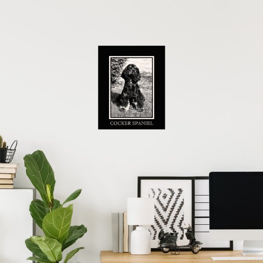 Cocker Spaniel Sketch Poster (Thuiskantoor)
