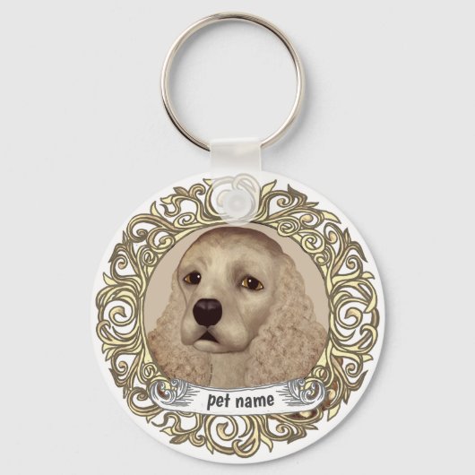 Cocker Spaniel Sleutelhanger (Voorkant)