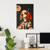 Cocker Spaniel Spaniel Astronaut Poster, Cocker Poster (Thuiskantoor)
