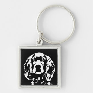 Cocker Spaniel Square Metal Sleutelhanger