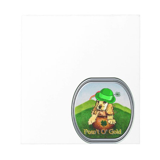 Cocker Spaniel St Patricks Day Notitieblok (Voorkant)