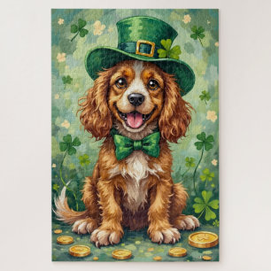 Cocker Spaniel St. Patrick's Day Schattige Geluks  Legpuzzel