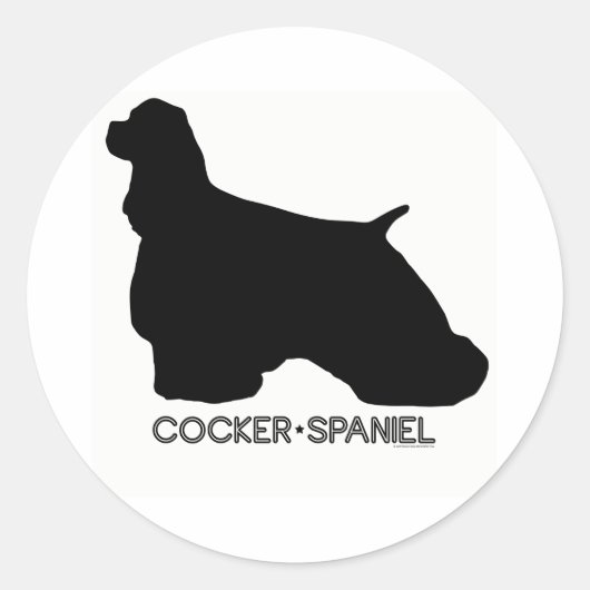 Cocker Spaniel Sticker (Voorkant)