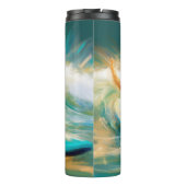 Cocker Spaniel Strand Surfen Schilderij Thermosbeker (Achterkant)