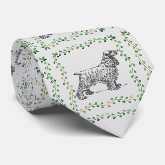 Cocker Spaniel Stropdas (Opgerold)