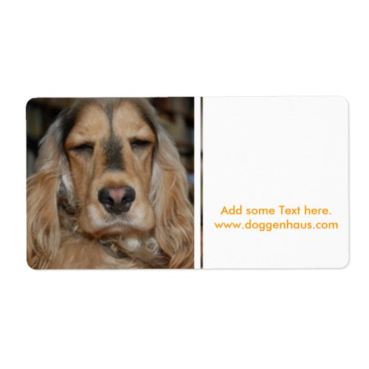 Cocker Spaniel Sushi Etiket (Voorkant)