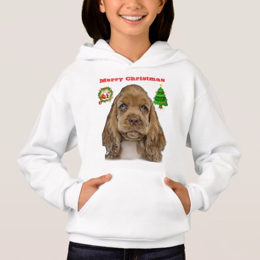 Cocker spaniel t-shirt de noël (Devant)