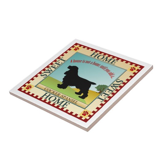 Cocker Spaniel Tegeltje (Zijkant)