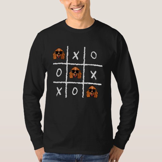Cocker Spaniel Tic Tac Toe Tic Tac Toe Nostalgic D T-shirt (Voorkant)