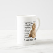 Cocker Spaniel Traits Bone China Mok (Voorkant rechts)