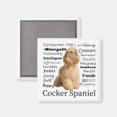 Cocker Spaniel Traits Magnet Magneet (Voorkant / Achterkant)