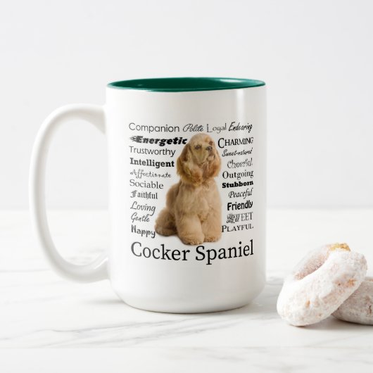 Cocker Spaniel Traits Mok (Met donut)