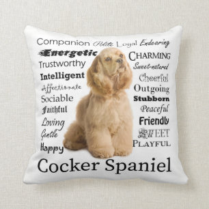 Cocker Spaniel Traits Pillow Kussen