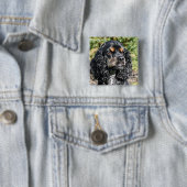 Cocker Spaniel Vierkante Button 5,1 Cm (In situ)