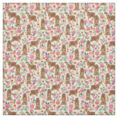 Cocker Spaniel vintage florals Stof (Swatch)