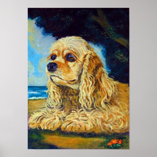 Cocker Spaniel Wall Print (Voorkant)