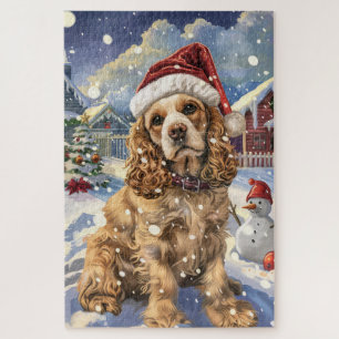 Cocker Spaniel Winter Wonderland Christmas Joy Legpuzzel