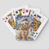 Cocker Spaniel Winter Wonderland Christmas Joy Pokerkaarten (Achterkant)