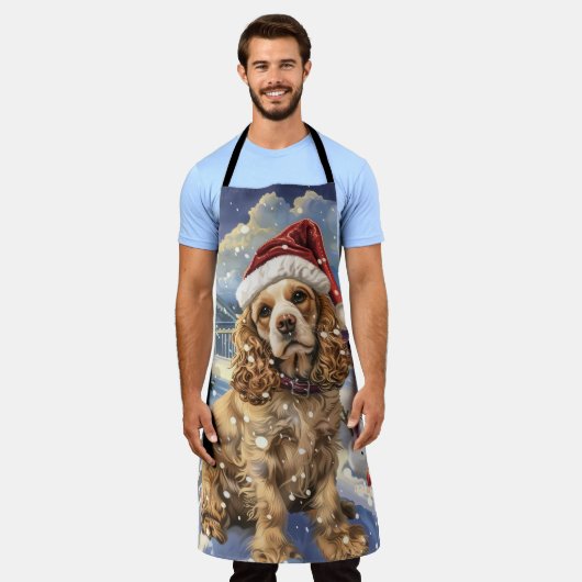 Cocker Spaniel Winter Wonderland Christmas Joy Schort (Gedragen)