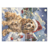 Cocker Spaniel Winter Wonderland Christmas Joy Tafelkleed (Voorkant (Horizontaal))
