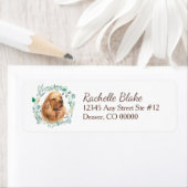 Cocker Spaniel Wreatreturn Address Etiket (Insitu)