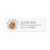 Cocker Spaniel Wreatreturn Address Etiket (Voorkant)