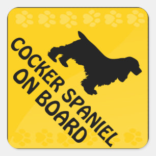 Cocker Spaniel Xing Vierkante Sticker