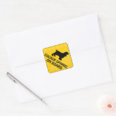 Cocker Spaniel Xing Vierkante Sticker (Envelop)