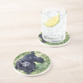 Cocker Spaniel Zandsteen Onderzetter (Zijkant)