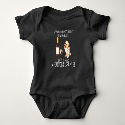 Cocker Spaniel | Zij heeft ook een Cocker Spaniel  Romper (Voorkant)