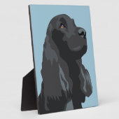 Cocker Spaniel - Zwart - Breedte Sjablonen Fotoplaat (Zijkant)