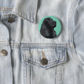 Cocker Spaniel - Zwart - Breedte Sjablonen Ronde Button 5,7 Cm (In situ)