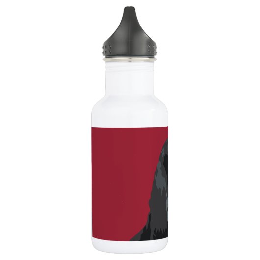 Cocker Spaniel - Zwart - Breedte Sjablonen Waterfles (Links)