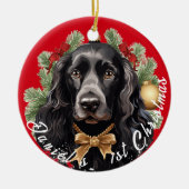 Cocker Spaniel's Eerste Kerstmis Keramisch Ornament (Voorkant)
