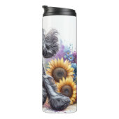 Cocker Spaniel's Sunny Floral Frolic Thermosbeker (Geroteerd rechts)