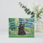 Cocker (zwart) - Bridge Briefkaart (Staand voorkant)