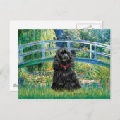 Cocker (zwart) - Bridge Briefkaart (Voorkant / Achterkant)