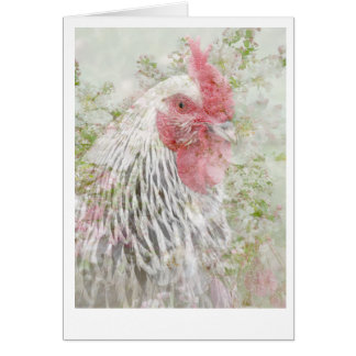 Cockeral in bloemen.