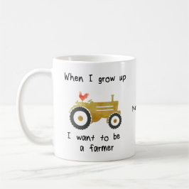 Cockerhaan & Yellow Tractor-I wil boer worden. Koffiemok