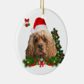 Cockerspaniel Kerstmis Keramisch Ornament (Rechts)