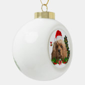 Cockerspaniel Kerstmis Keramische Bal Ornament (Links)