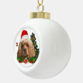 Cockerspaniel Kerstmis Keramische Bal Ornament (Rechts)