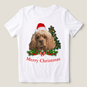 Cockerspaniel Kerstmis Tri-Blend Shirt