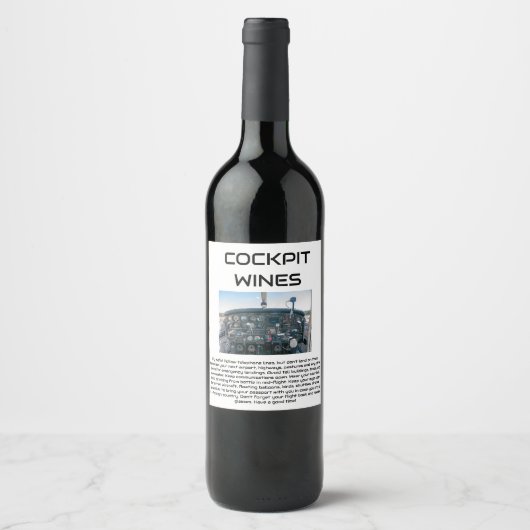 COCKPIT WINES VINS ÉTIQUETTE DE VIN (Devant)