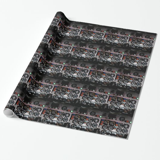 Cockpit Wrapping Paper Cadeaupapier (Uitgerold)