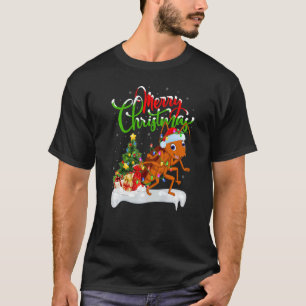 Cockroach Xmas Decoraties Santa Cockroach Christus T-shirt